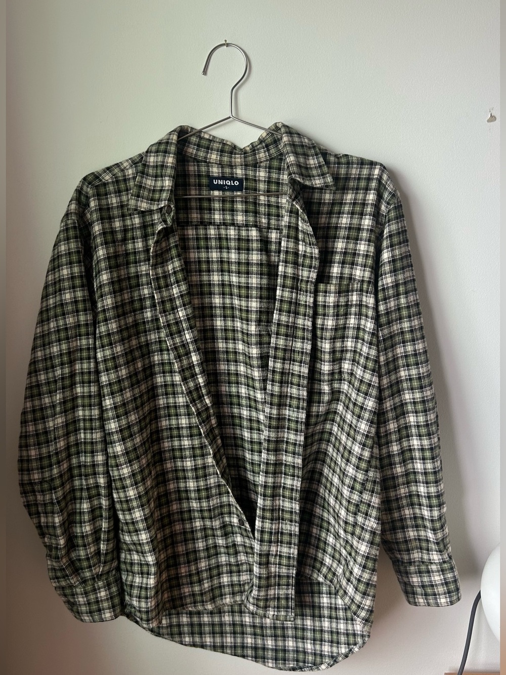 UNIQLO Green Plaid Button-Up Shirt